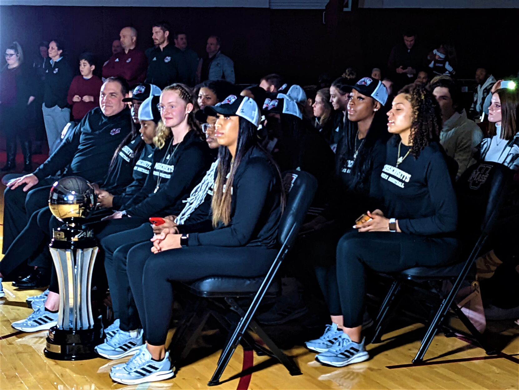 UMass players watch selection show